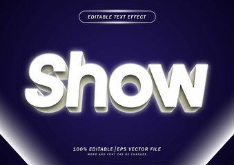 Poster - Show text with neon effect editable