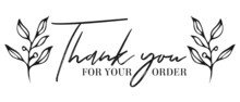 Vintage Vector Thank You Handwritten Inscription. Hand Drawn Lettering. Thank You Calligraphy. Thank You Card. Vector Illustration.