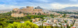 Panorama of Athens with Acropolis hill, Athens, Greece, Europe. The Old Acropolis is the main attraction of Athens. Picturesque view of the remains of the ancient city of Athens.