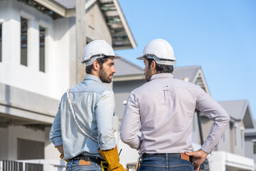 Poster - construction workers at work