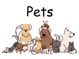 Fototapeta Fototapety na ścianę do pokoju dziecięcego - pets cute animals