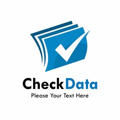 Check data logo template illustration