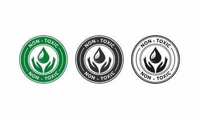 Non toxic design logo template illustration