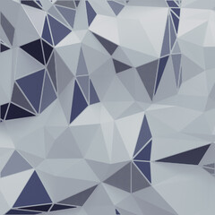 Poster - White polygonal surface with thin edges. Modern abstract design template. 3d rendering digital illustration