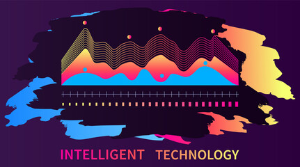 Poster - intelligent technology hud interactive panel. data screen with charts, diagrams. futuristic ui infog