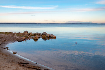 Wall Mural - winter landscape on the beach in Puck