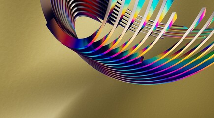Aufkleber - Abstract fluid gradient shape flowing