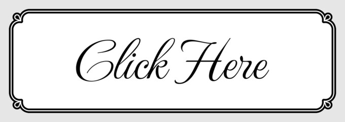 Wall Mural - Web banner. Vector long border frame, plaque, doorplate, nameplate, signboard, header, sticker or label