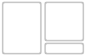 Wall Mural - vector border frames, plaques, doorplates, nameplates, signboards, headers, stickers or labels