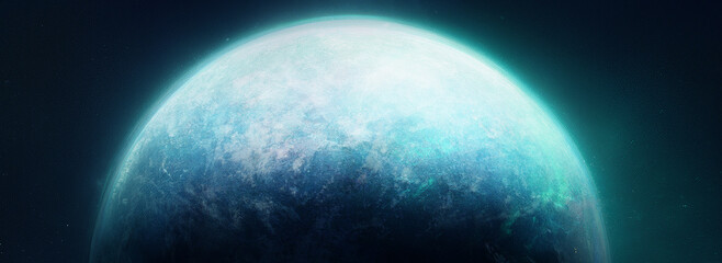 Wall Mural - blue planet in space.