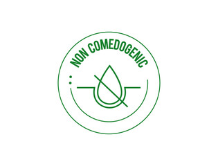 Wall Mural - noncomedogenic icon vector illustration