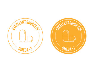 Wall Mural - excellent source of omega 3 fatty acid icon vector illustration