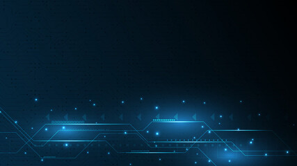 Wall Mural - technology background circuit board hi-tech communication concept innovation abstract background vec