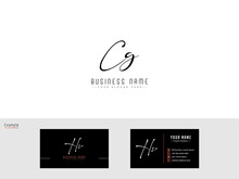 Vector CG Logo, Initial Cg Logo For Your Clothing Apparel Fashion Dress Shop Or Business Card