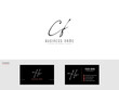 Vector CF logo, initial cf Logo For Your Clothing Apparel Fashion Dress Shop or Business Card