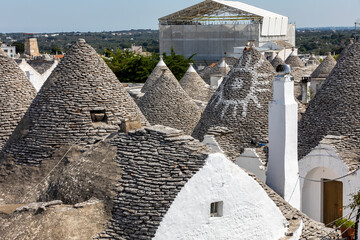 Wall Mural - Stone roofs of Trulli Houses in Alberobello; Italy.