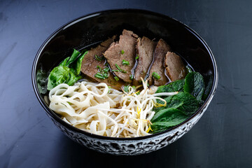 Sticker - Pho bo, Vietnamese food, rice noodle soup with sliced beef