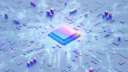 central computer processors cpu concept. motherboard digital chip. tech science background. integrat