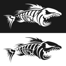 Fishbone Skeleton Icon Can Be Used For Personal And Commercial Use