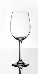 Sticker - A vertical of a wine glass against the white background with space for text