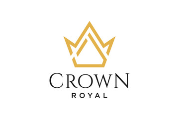 Wall Mural - initial logo letter J with crown vector symbol illustration