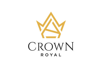 Wall Mural - initial logo letter K with crown vector symbol illustration