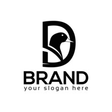 Letter D Duck Logo Vector. Flat Design. Vector Illustration On White Background	
