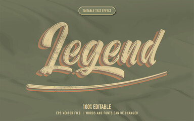 legend text effect in retro style