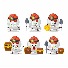 Poster - miners white love ring box cute mascot character wearing helmet