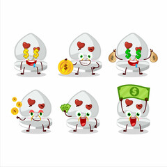 Wall Mural - White love ring box cartoon character with cute emoticon bring money