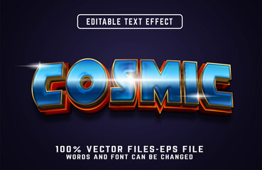 Poster - template of cosmic 3d text effect premium vectors