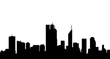 Perth City Skyline Silhouette