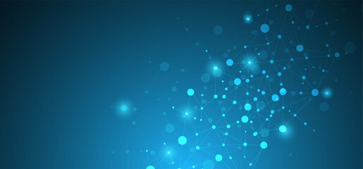 Aufkleber - Abstract modern technology network connection point used for business background