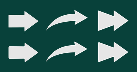 Poster - White arrows paper style design collection