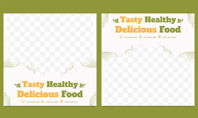 tasty healthy food social media post template