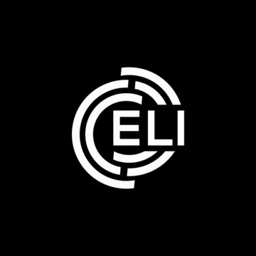 ELI letter logo design on black background. ELI creative initials letter logo concept. ELI letter design.