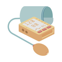 Poster - Ambulance Tonometer Isometric Composition