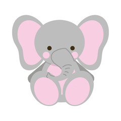 Wall Mural - baby elephant toy