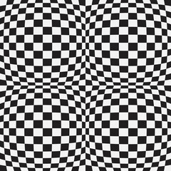 Poster - Convex chessboard in vector. Simple vector seamless checkerboard pattern.