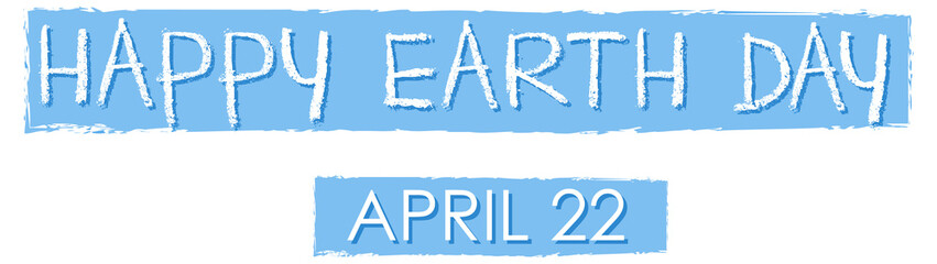 Sticker - Happy Earth Day April 22 typography logo design