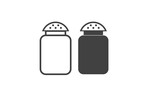 Fototapeta Młodzieżowe - Salt and Pepper Icon. Vector black and white isolated editable illustration