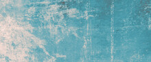 Distressed Grunge Texture Of Metal. Aged Old Background. Ancient Chalk Fabric. Blue Grunge Surface. Overlay Grainy