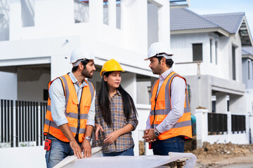 Poster - construction workers at work