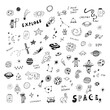 © GooseFrol - Space planets funny doodle universe objects vector illustrations set