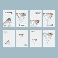 Poster - Geometry lines triangular shape. Abstract modern template illustration
