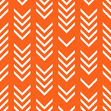 Orange Seamless Pattern With White Arrows.