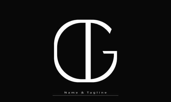 Alphabet letters Initials Monogram logo CG, GC