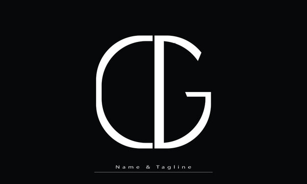Alphabet letters Initials Monogram logo CG, GC
