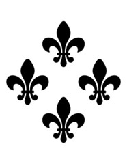 Fleur-de-lis  Ornament  Heraldic Flat Icon Isolated On White Background