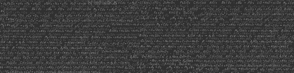 Wall Mural - school board with chemical formulas.background in chemistry .letters and numbers .vector , illustrat